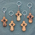 Olive Wood Comfort Holding Cross - Holy Spirit
